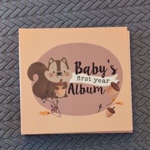 Baby's First Year Album - Peach and Brown